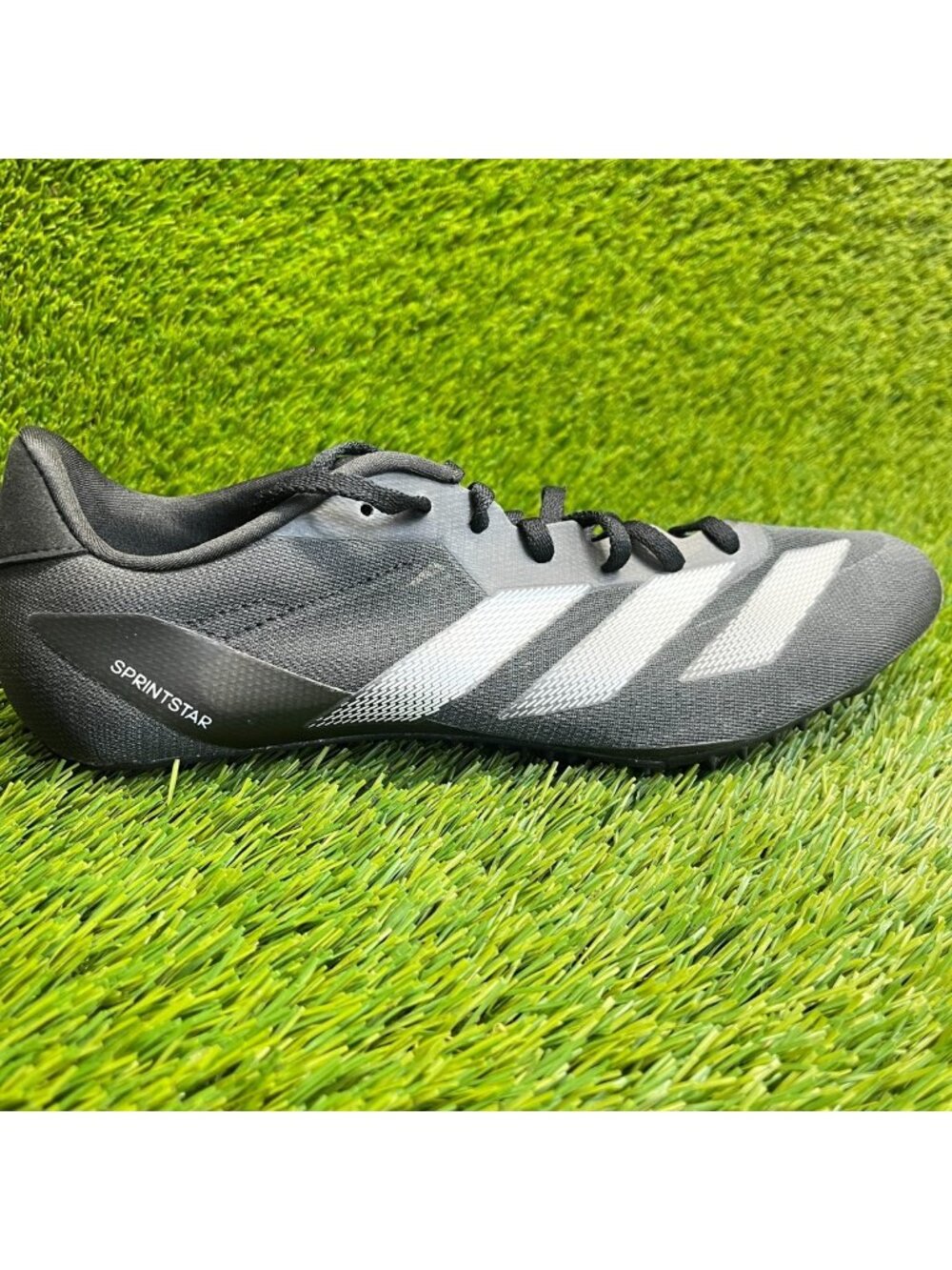 Adidas Sprintstar Mens Size 10.5 Black White Running Track & Field Cleats